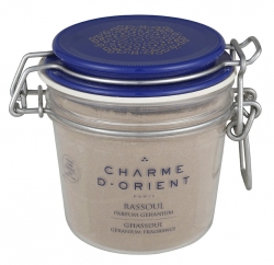 Фото Charme D'Orient Rassoul En Poudre Parfume Au Geranium - Маска минеральная Рассул с ароматом герани для лица и тела, 250 г