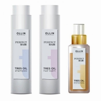 OLLIN PERFECT HAIR TRES OIL Набор (шампунь 400 мл + бальзам 400 мл +масло 50 мл)