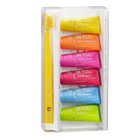 Curaprox - Набор зубных паст шесть вкусов 6х10мл + зубная щетка для детей, 1 шт горпилс паст д рассас лимон мед 24