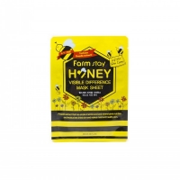 FarmStay Visible Difference Mask Sheet Honey - Маска тканевая с медом и прополисом, 23 мл holly polly тканевая маска для лица с гиалуроновой кислотой aлое и cакуры 22