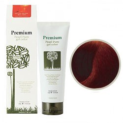 Фото Gain Cosmetics Haken Premium Pearll Pure Gel Color-Chestnut Brown Red - Маникюр для волос, тон красно-коричневый, 220 г