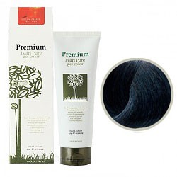 Фото Gain Cosmetics Haken Premium Pearll Pure Gel Color-Charcoal Black - Маникюр для волос, тон черный, 220 г