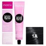 Фото Matrix SoColor Sync Pre-Bonded - Краситель для волос, 1A иссиня-черный пепельный - 1.1, 90 мл