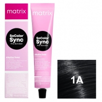 Фото Matrix SoColor Sync Pre-Bonded - Краситель для волос, 1A иссиня-черный пепельный - 1.1, 90 мл