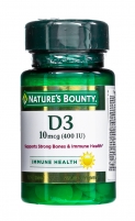 Фото Nature's Bounty - Витамин D3 400 МЕ 100 таблеток