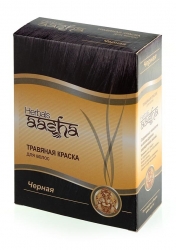 Фото Aasha Herbals - Краска травяная для волос, Черный, 60 мл