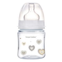 Canpol PP EasyStart Newborn baby - Бутылочка с широким горлышком антиколиковая, 120 мл, 0+, цвет: белый, 1 шт lubby бутылочка с силиконовой соской медленного потока от 0 месяцев
