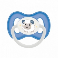Canpol Bunny&Company - Пустышка симметричная силиконовая, 6-18 месяцев, голубая
