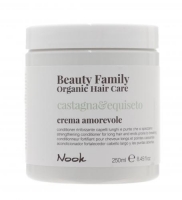 Nook Beauty Family Organic Hair Care Crema Amorevole Castagna & Equiseto - Крем - кондиционер для ломких и секущихся волос, 250 мл увлажняющий укрепляющий крем vitality spa