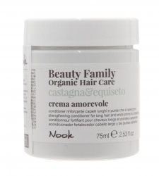 Фото Nook Beauty Family Organic Hair Care Crema Amorevole Castagna & Equiseto - Крем - кондиционер для ломких и секущихся волос, 75 мл