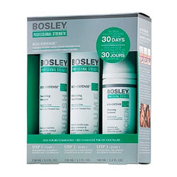 Фото Bosley Воs Defense Starter Pack - Система для нормальных и тонких неокрашенных волос, 150 мл+150 мл+100 мл