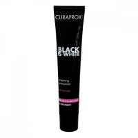 Curaprox - Паста зубная Black Is White отбеливающая со вкусом лайма, 90 мл напиток боржоми со вкусом лайма и кориандра 0 33 литра газ ж б 12 шт в уп
