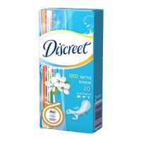Discreet Deo - Прокладки Весенний бриз, 20 шт прокладки ежедневные discreet весенний бриз 20шт 3 пачки