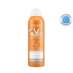 Фото Детский солнцезащитный спрей-вуаль анти-песок для лица и тела SPF 50+, 200 мл