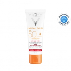 Фото Cолнцезащитный антивозрастной уход 3 в 1 с антиоксидантами SPF 50, 50 мл