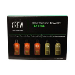Фото American Crew Tea Tree Essentials Travel Kit - Набор для ухода за лицом и телом Чайное дерево, 5*50 мл