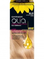 Фото Garnier Olia - Стойкая крем-краска для волос 10.21 Перламутровый блонд, 112 мл