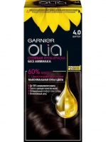 Garnier Olia - Стойкая крем-краска для волос 4.0 Шатен, 112 мл