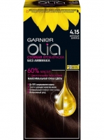 Garnier Olia - Стойкая крем-краска для волос 4.15 Морозный шоколад, 112 мл