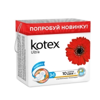 Kotex Ultra Normal - Прокладки гигиенические ультратонкие, 10 шт прокладки классические obb normal 8 шт