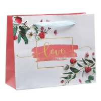 Пакет подарочный «Любовь дарит тебе счастье» 22 x 17,5 x 8 см пакет подарочный бумажный а5 шотландка в е