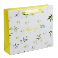 Пакет ламинированный горизонтальный «Цвети от счастья» ML 27 x 23 x 11,5 см пакет ламинированный вертикальный тропики и фламинго ms 18 × 23 × 10 см