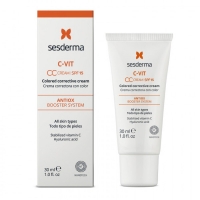 Sesderma C-Vit CC Cream - Крем корректирующий тон кожи, 30 мл набор golden hours hydraluronic антиоксидантный для жирной и комбинированной кожи