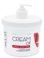 Aravia Professional Cream Oil - Крем для рук с маслом арганы и сладкого миндаля, 550 мл. dream nature шампунь 2 1 c маслом арганы и миндаля с дозатором 800 0