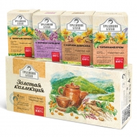 Алтэя - Подарочный набор травяных чаев Золотая коллекция, 4 х 50 г