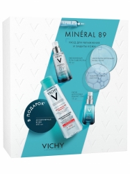 Фото Vichy Набор Mineral 89: Ежедневный гель-сыворотка для лица, 50 мл + Уход для кожи вокруг глаз 15 мл + Мицеллярная вода с минералами 200 мл