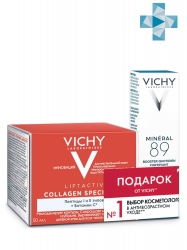 Фото Vichy - Набор (Liftactiv Collagen Cpecialist Дневной крем-уход, 50 мл + Ежедневный гель-сыворотка Mineral 89, 10 мл), 1 шт