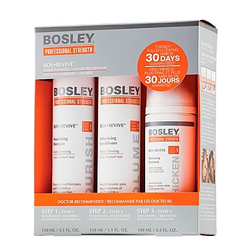 Фото Bosley Воs Revive Starter Pack for Color-Treated Hair - Система для истонченных окрашенных волос, 150 мл+150 мл+ 100 мл