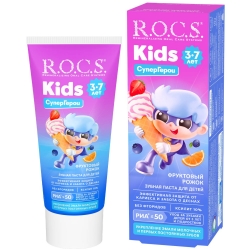 Фото R.O.C.S. - Зубная паста, фруктовый рожок без фтора, 45 гр