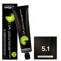 Фото L'Oreal Professionnel - Краска для волос Иноа 5.1 Темно-русый пепельный, 60 мл