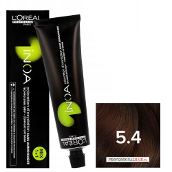 Фото L'Oreal Professionnel Inoa - Краска для волос Иноа 5.4 Светлый шатен медный 60 мл