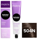 Фото Matrix SoColor Pre-Bonded - Перманентный краситель, 504N шатен 100% покрытие седины - 504.0, 90 мл