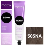 Фото Matrix SoColor Pre-Bonded - Перманентный краситель, 505NA светлый шатен натуральный пепельный 100% покрытие седины - 505.01, 90 мл