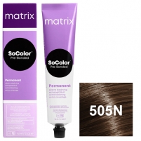 Фото Matrix SoColor Pre-Bonded - Перманентный краситель, 505N светлый шатен 100% покрытие седины, 90 мл