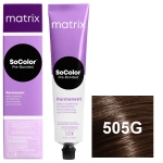 Фото Matrix SoColor Pre-Bonded - Перманентный краситель, 505G блондин золотистый 100% покрытие седины - 505.3, 90 мл