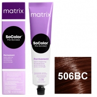 Фото Matrix - Перманентный краситель SoColor Pre-Bonded коллекция для покрытия седины, 506BC темный блондин коричнево-медный - 506.54, 90 мл