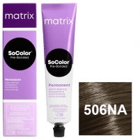 Фото Matrix SoColor Pre-Bonded - Перманентный краситель, 506NA темный блондин натуральный пепельный 100% покрытие седины - 506.01, 90 мл