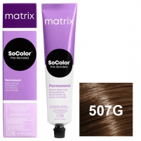 Фото Matrix SoColor Pre-Bonded - Перманентный краситель, 507G блондин золотистый 100% покрытие седины - 507.3, 90 мл