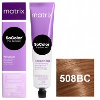 Фото Matrix - Перманентный краситель SoColor Pre-Bonded коллекция для покрытия седины, 508BC светлый блондин коричнево-медный - 508.54, 90 мл