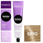 Фото Matrix SoColor Pre-Bonded - Перманентный краситель, 509G очень светлый блондин золотистый 100% покрытие седины - 509.3, 90 мл