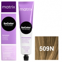 Фото Matrix SoColor Pre-Bonded - Перманентный краситель, 509N очень светлый блондин 100% покрытие седины - 509.0, 90 мл