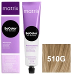 Фото Matrix SoColor Pre-Bonded - Перманентный краситель, 510G очень-очень светлый блондин золотистый  100% покрытие седины - 510.3, 90 мл