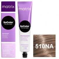 Фото Matrix SoColor Pre-Bonded - Перманентный краситель, 510NA очень-очень светлый блондин натуральный пепельный 100% покрытие седины - 510.01, 90 мл