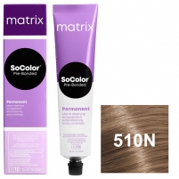 Фото Matrix SoColor Pre-Bonded - Перманентный краситель, 510N очень-очень светлый блондин натуральный  100% покрытие седины - 510.0, 90 мл