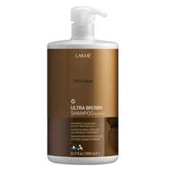Фото Lakme Teknia Ultra brown shampoo - Шампунь для поддержания оттенка окрашенных волос "Коричневый" 1000 мл