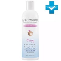 Dermedic Linum Emollient Baby - Очищающий крем-гель с 1 дня жизни, 200 мл